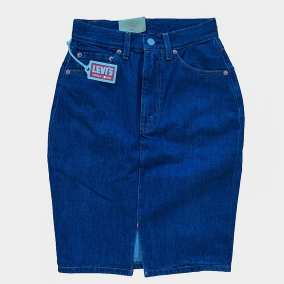NWT LEVI'S DENIM PENCIL SKIRT - Picture 3 of 5